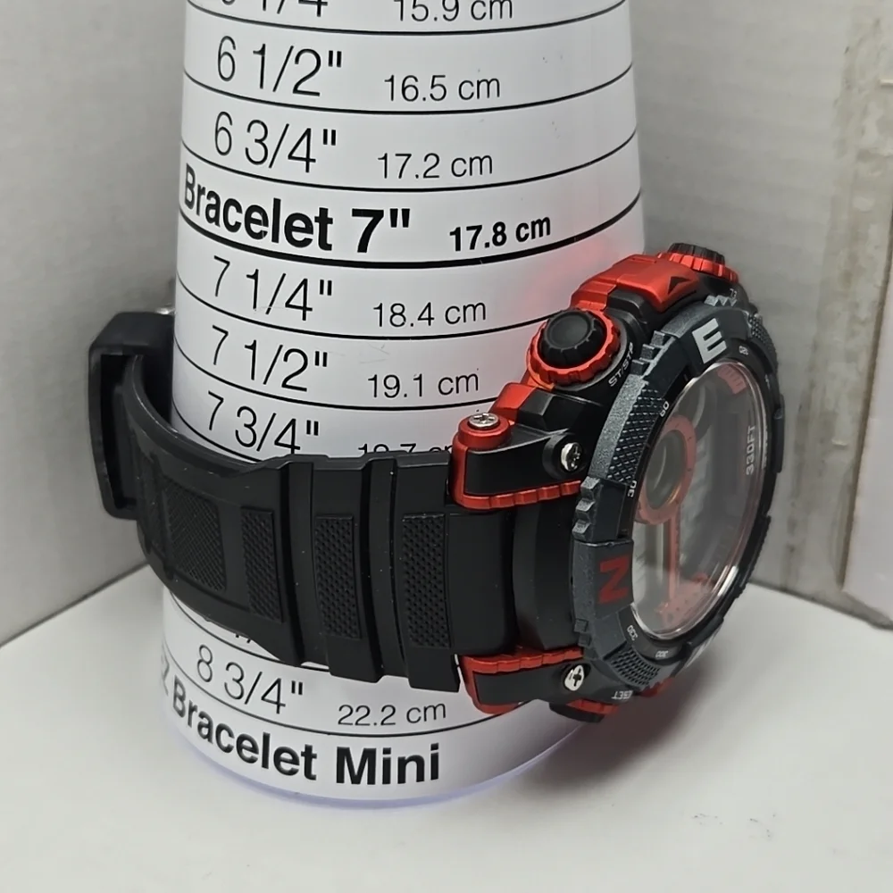 Mens Armitron Sport Digital Chronograph Watch Works Month Day Date Alarm